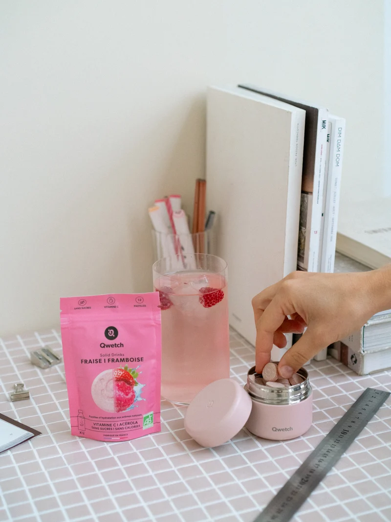 Kit Solid Drinks Fraise Framboise & Citron - Routine Box Pastel Rose