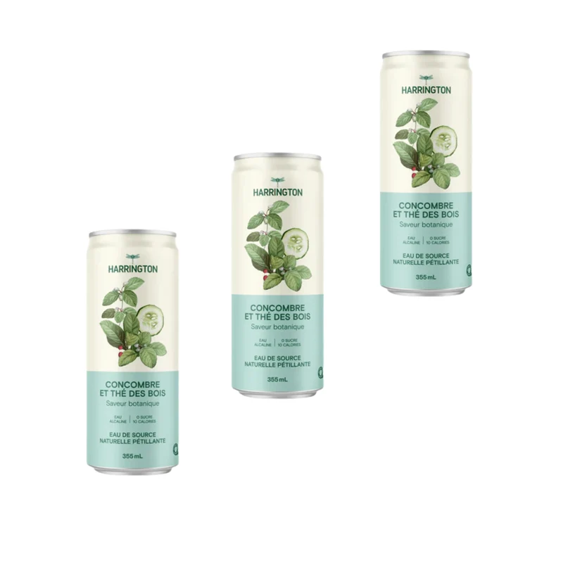 Harrington – Extrait de concombre et thé des bois – Pack de 3 × 355 ml