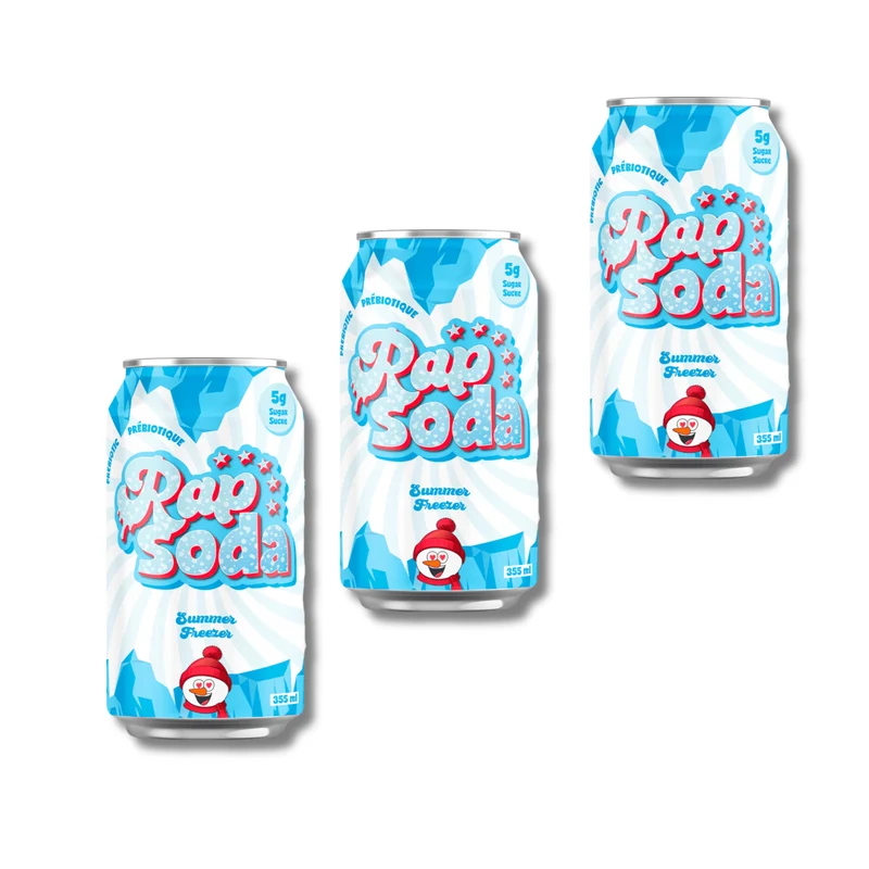 Rap Soda Summer Freezer – Rafraîchissant et glacé - 355ml - Pack de 3