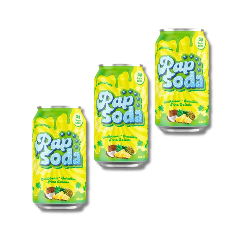 Rap Soda Pina Colada - Ananas coco - 355ml - Pack de 3