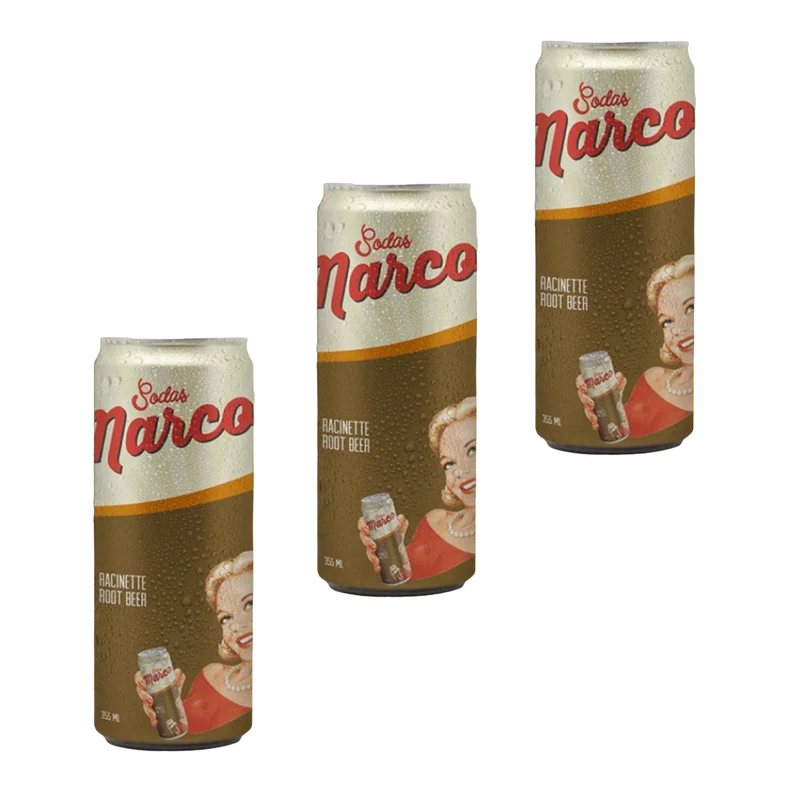 Sodas Marco - Soda racinette - Root beer - Pack de 3