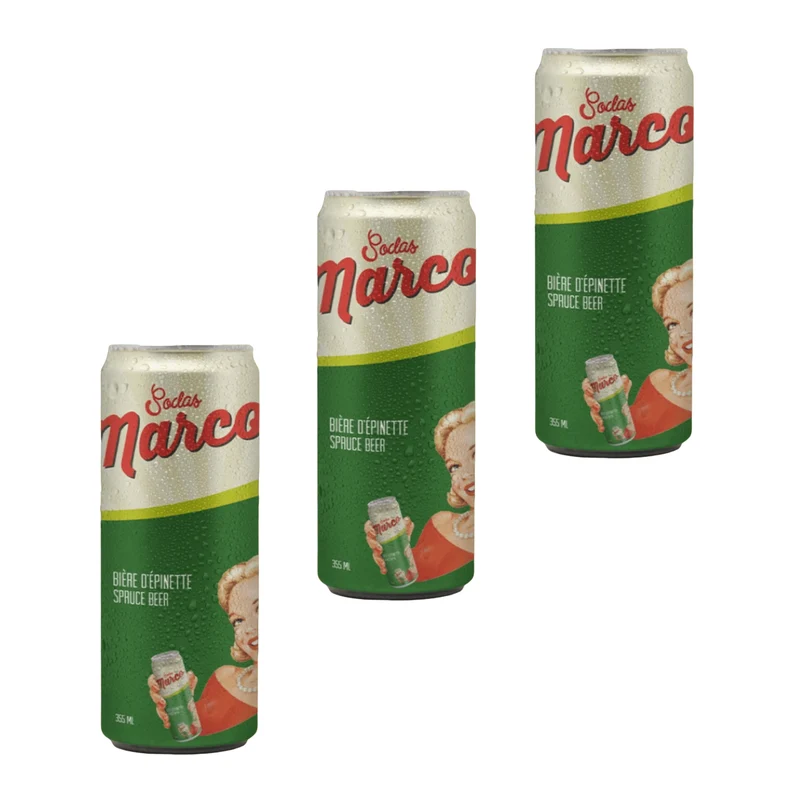 Sodas Marco - Sodas épinette - Spruce beer - Pack de 3