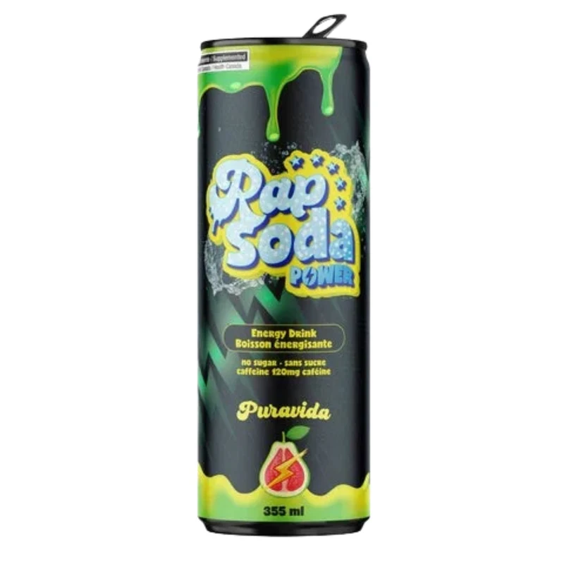 Pack Découverte Rap Soda Power - boissons énergisantes sans sucres - 10 x 355mL