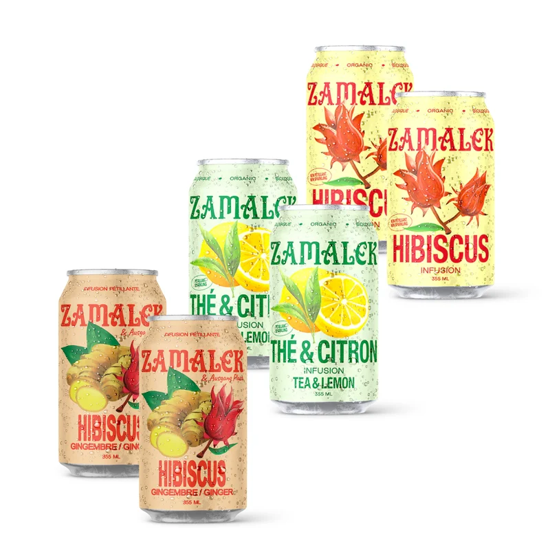 Pack Découverte Zamalek - boissons à l'hibiscus - 6 x 355mL