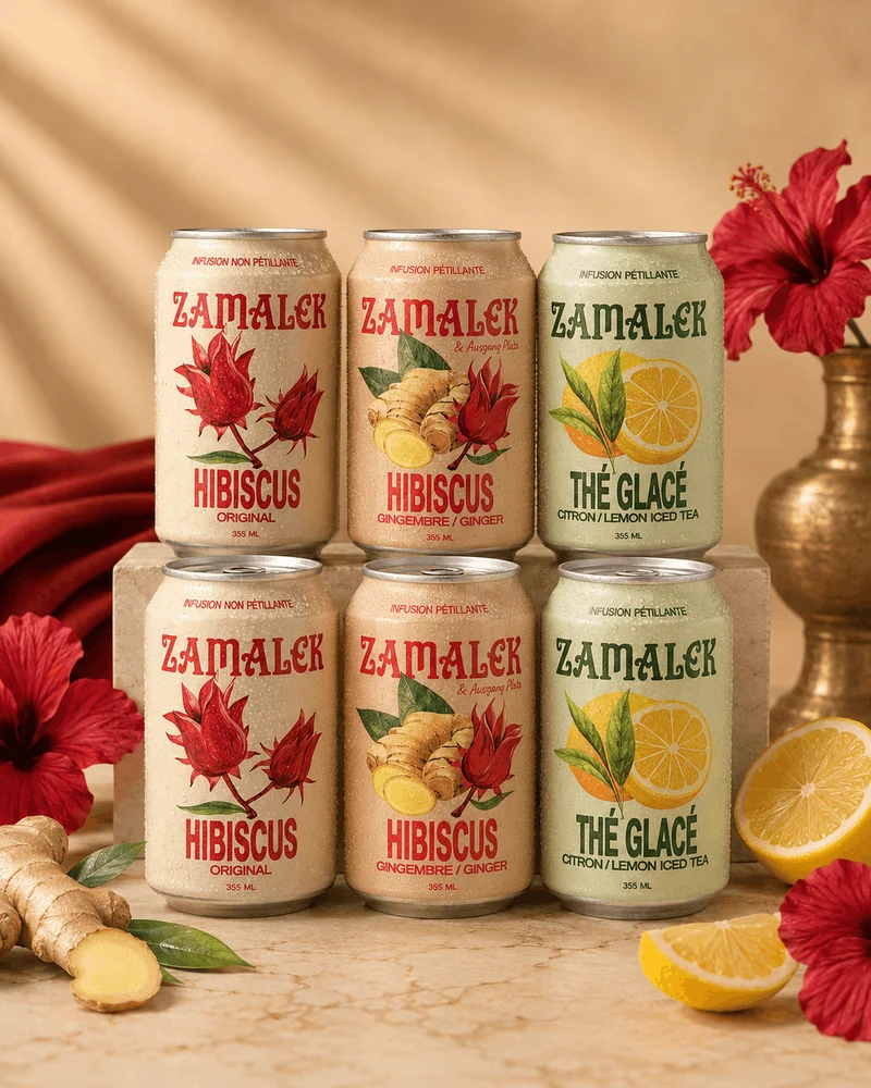 Pack Découverte Zamalek - boissons à l'hibiscus - 6 x 355mL
