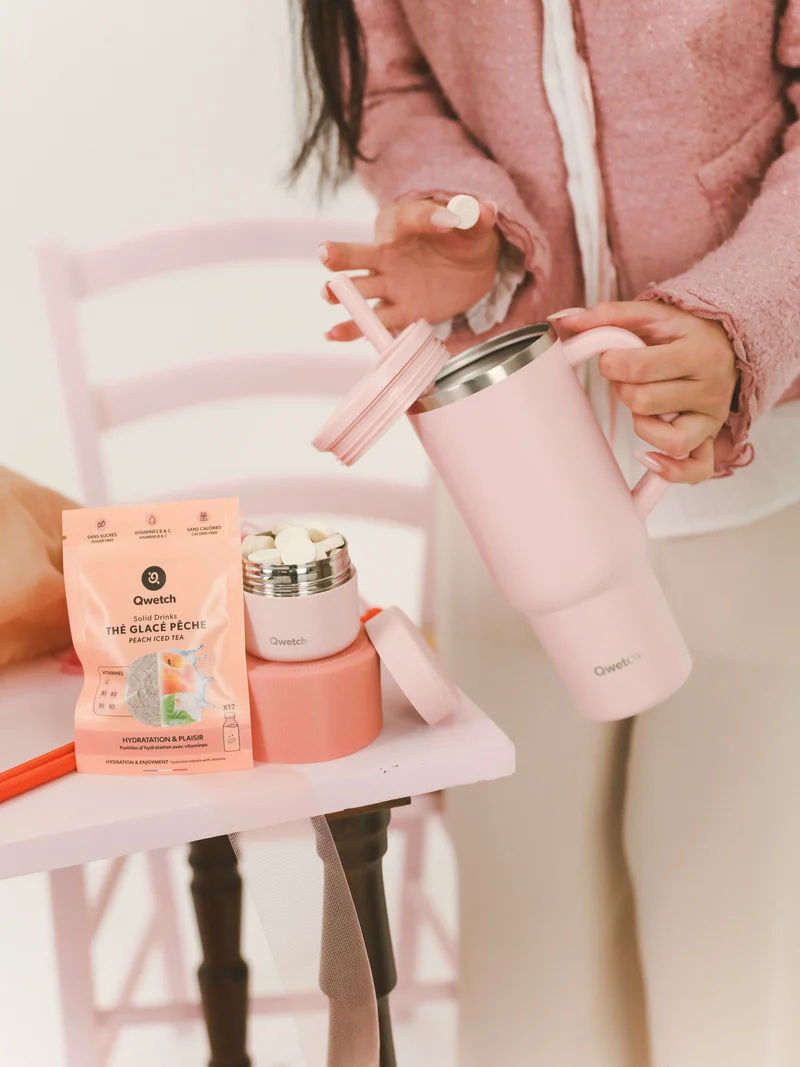Travel Cup isotherme bouchon étanche - Pastel Rose