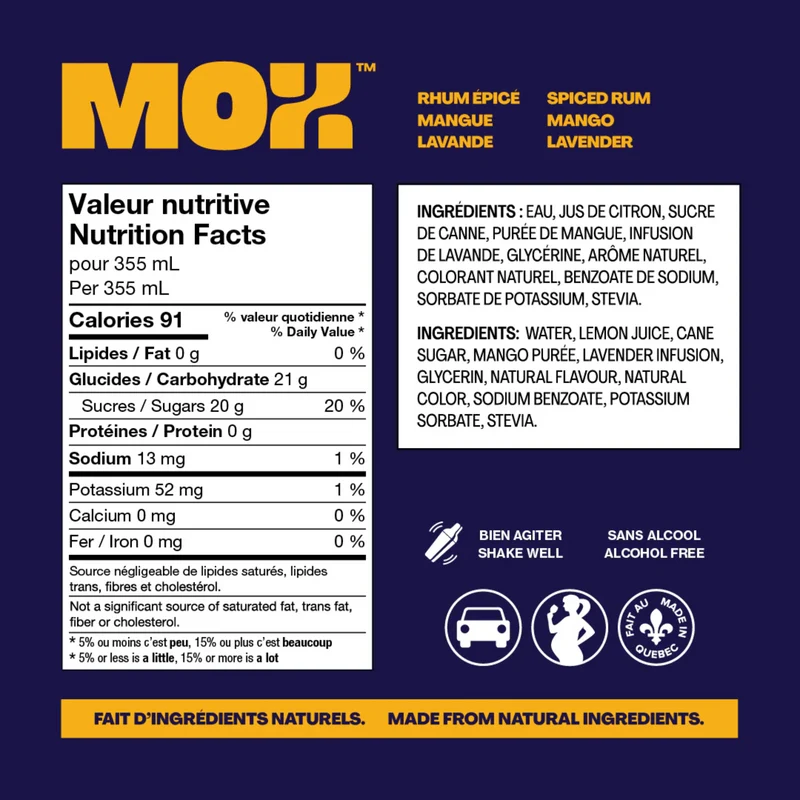 Mox 1 - Rhum épicé mangue Lavande