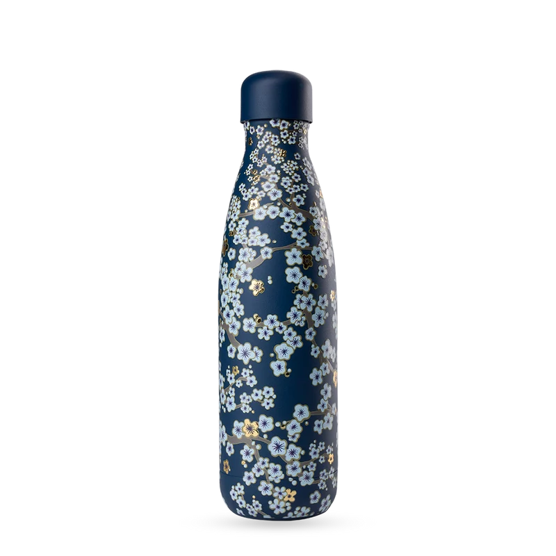 Bouteille isotherme - Originals Flowers Bleu Nuit