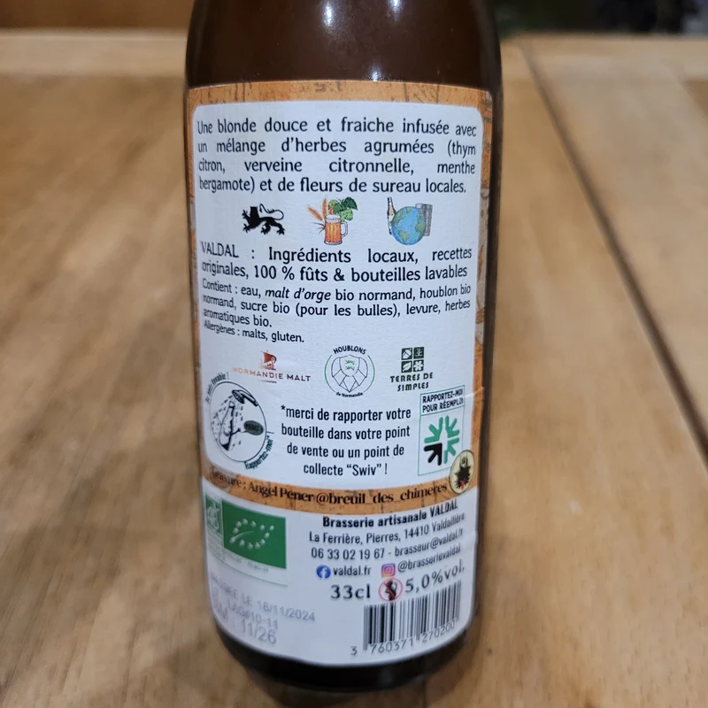 Potion de l'herboriste Bio - Valdal - 33cl
