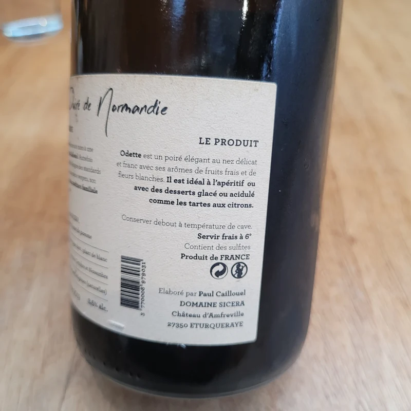 Poiré Odette - Sicera - 75cl