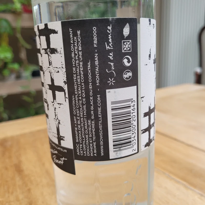 Vodka Ar-Òc - Bows Distillerie - 70cl