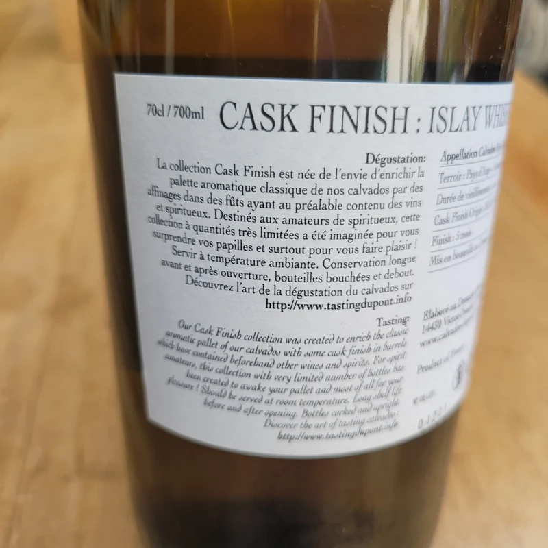 PROMO - Calvados Pays d'Auge Cask Finish Islay - Dupont - 70cl