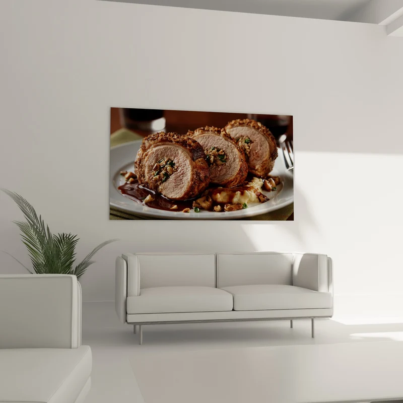 Tableau Filet mignon roulé doré et brun - Tablée gourmande - Edition Plat gastronomique