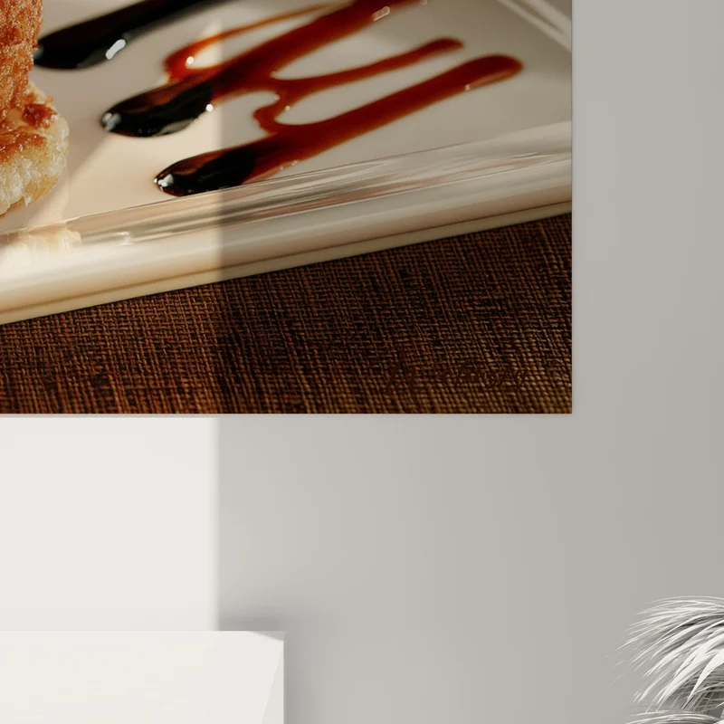 Tableau Croquettes dorées sur assiette blanche laquée - Art de la table - Edition Plat gastronomique