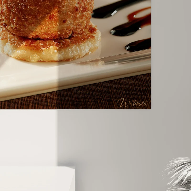 Tableau Croquettes dorées et sauce brune - Dressage minute - Edition Plat gastronomique