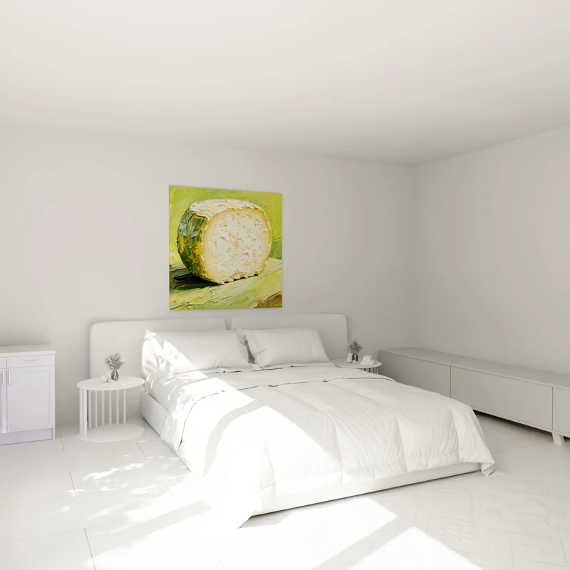 Tableau Meule de fromage vert et ivoire - Halte gourmande - Edition Fromage