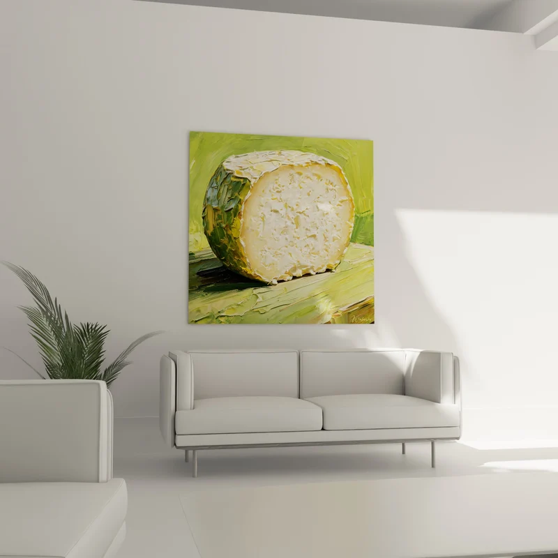 Tableau Meule de fromage vert et ivoire - Halte gourmande - Edition Fromage