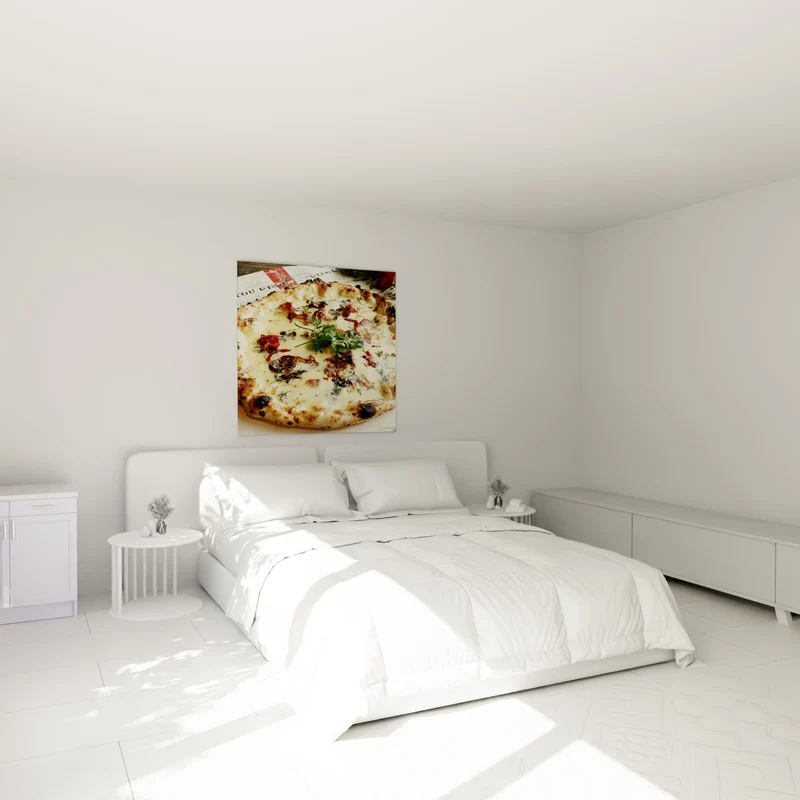 Tableau Pizza artisanale croûte dorée garniture persillée - Gourmandise italienne - Edition Pizza
