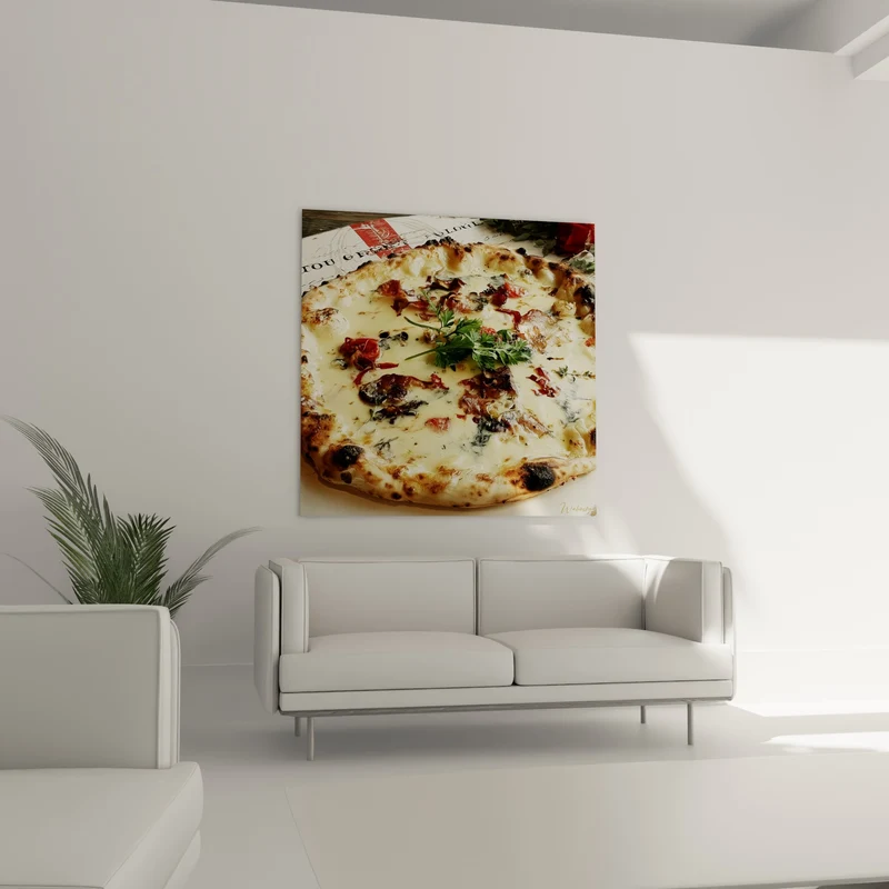Tableau Pizza artisanale croûte dorée garniture persillée - Gourmandise italienne - Edition Pizza
