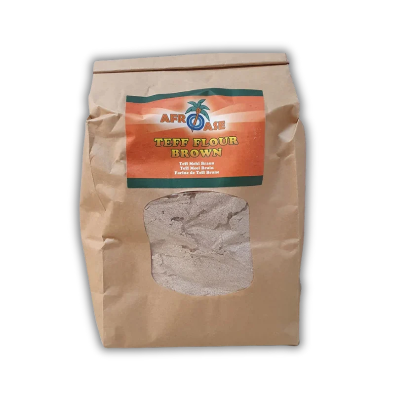 FARINE DE TEFF MARRON 1KG AFROASE