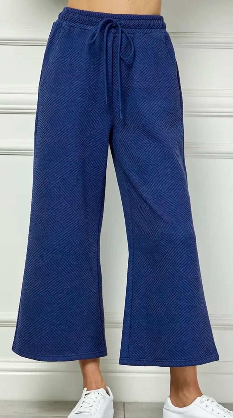 TexturedCropped Pants
