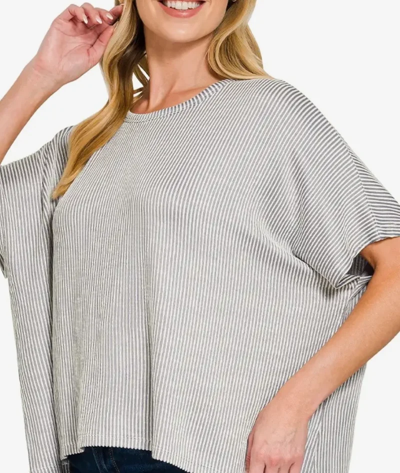 Oversized Ribbed Top