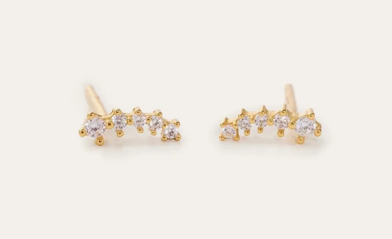 Tully Crystal Bar Studs