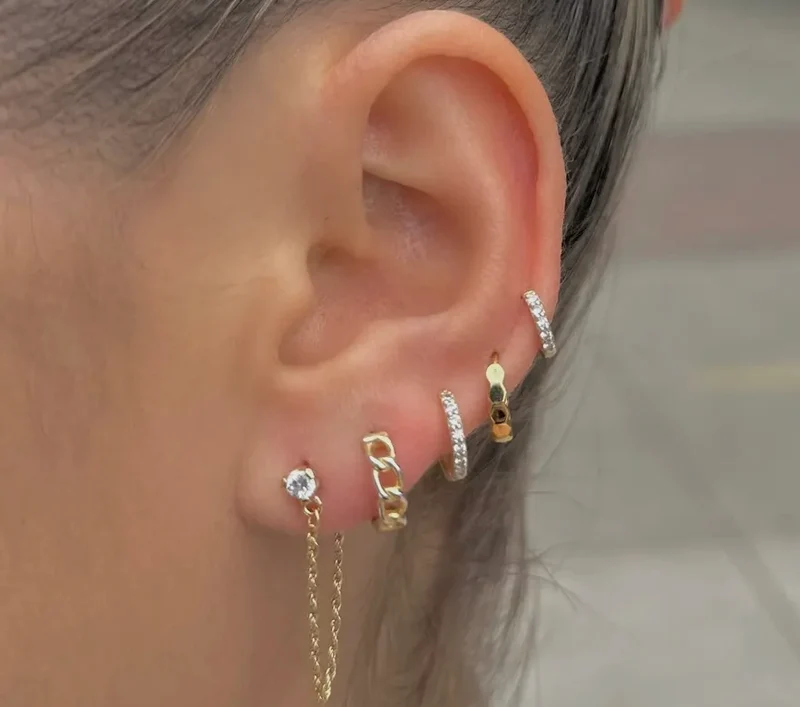 Lucinda Chain Drop Studs