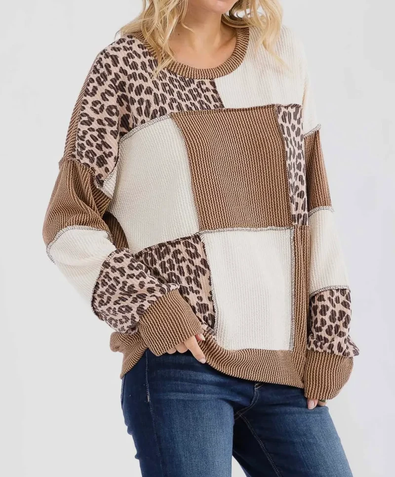 Wild Patch Ribbed Top