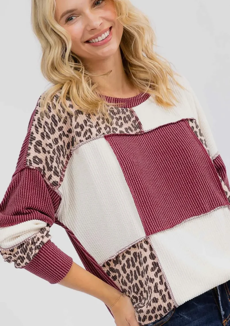 Wild Patch Ribbed Top