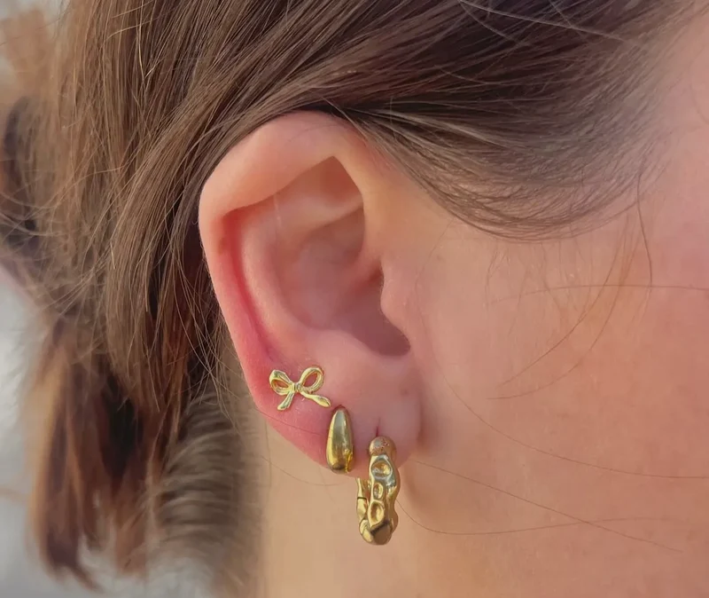 Dainty Bow Studs