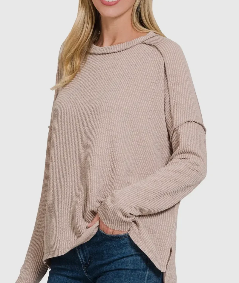 Long Sleeve Ribbed Pullover