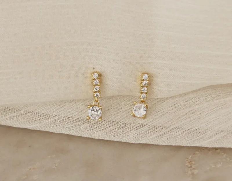CZ Bar Studs