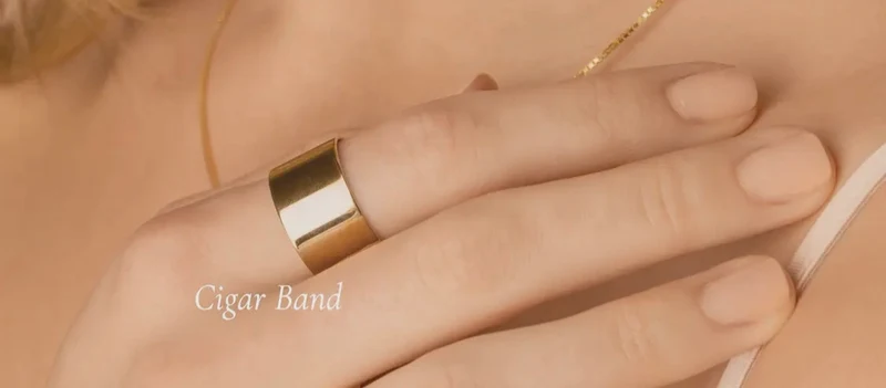 Gold Wide Band Ring
