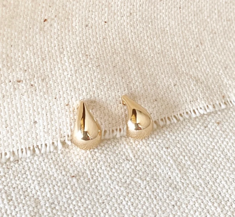18K Gold Filled Teardrop Stud