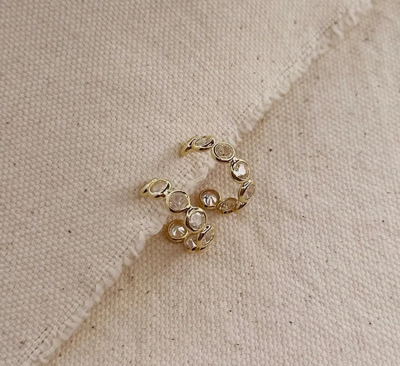 Bezel CZ Hoops - Waterproof