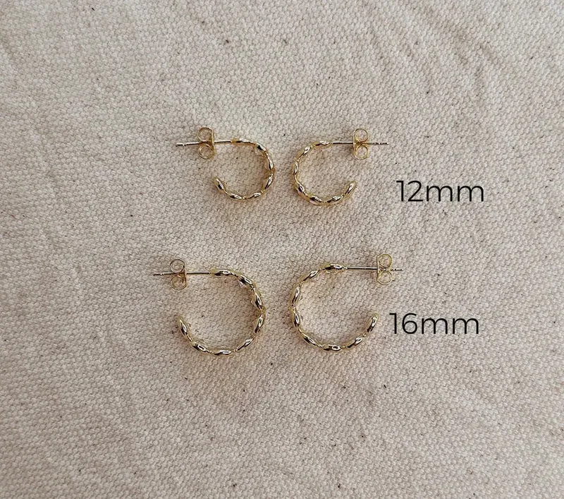 Bezel CZ Hoops - Waterproof
