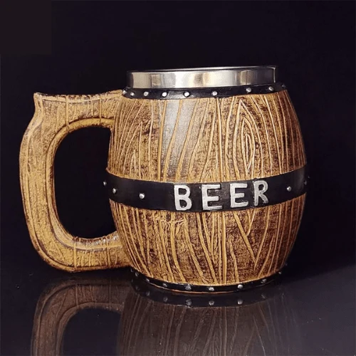 Chope à Bière en Bois