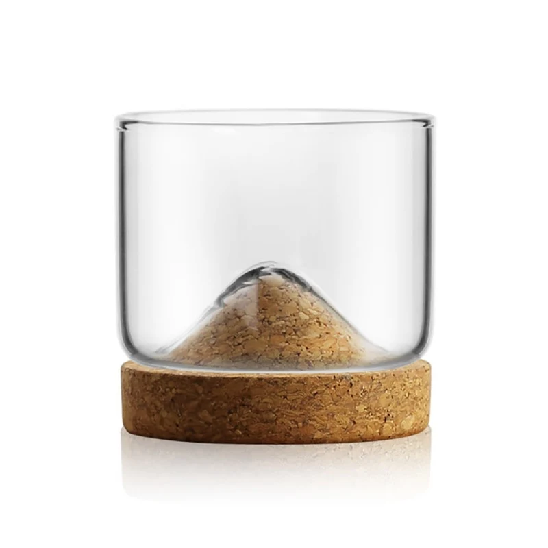 Verre Whisky Socle en Bois [Cristal]