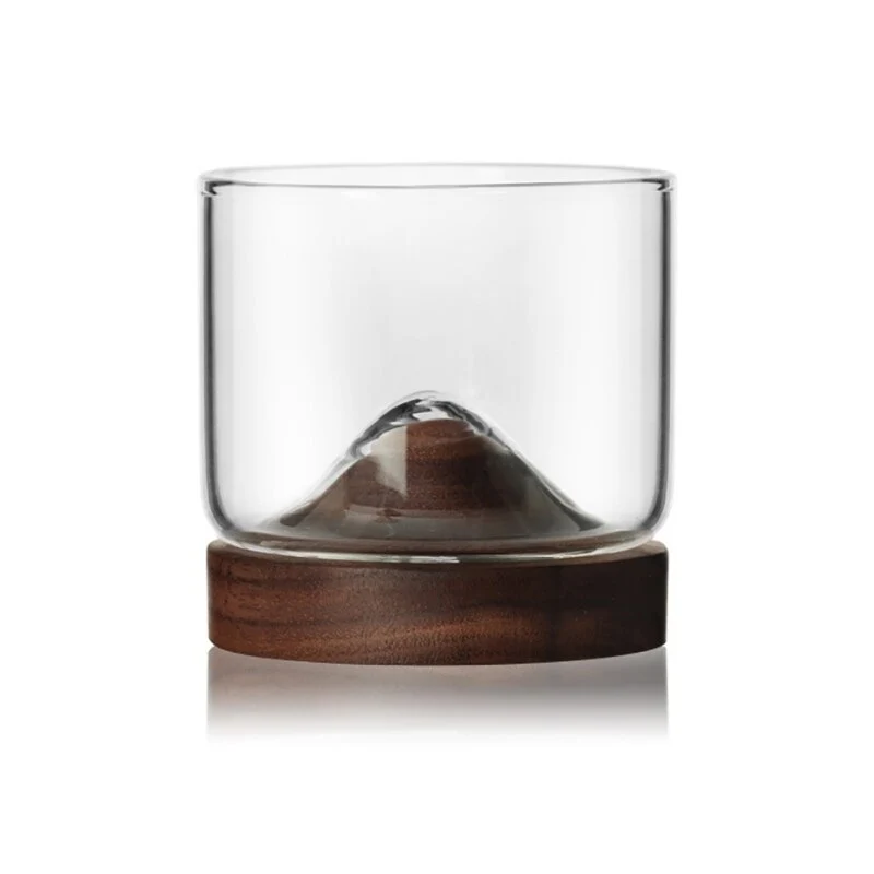 Verre Whisky Socle en Bois [Cristal]