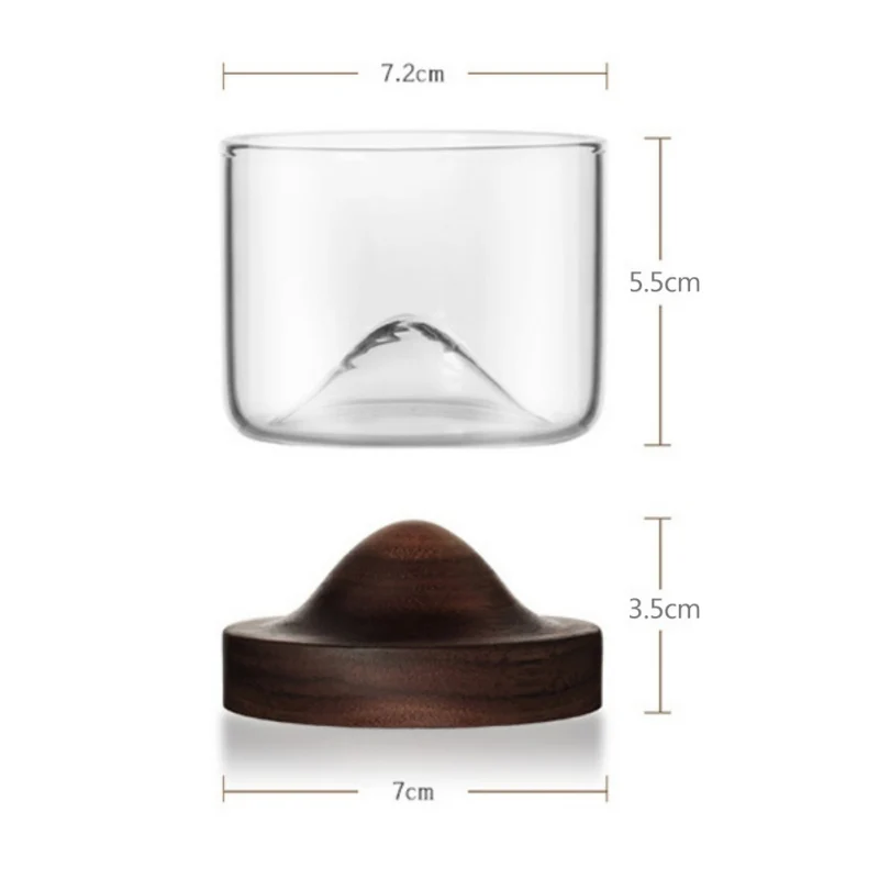 Verre Whisky Socle en Bois [Cristal]