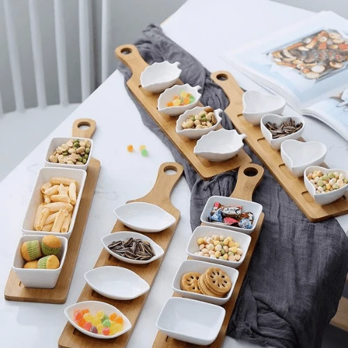 Plateau Apéritif Blanc [Porcelaine]