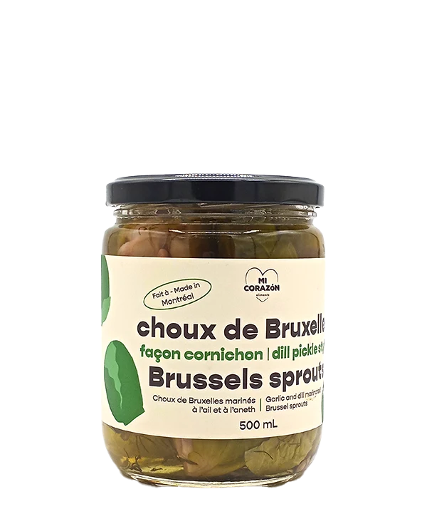Choux de Bruxelles marinés façon cornichon