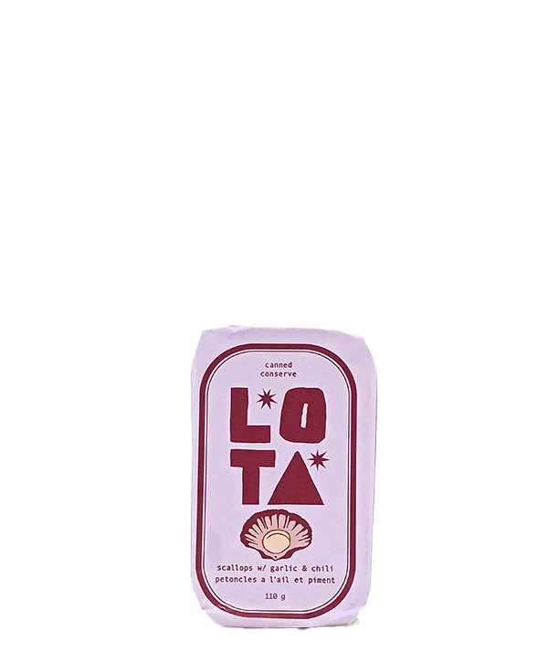 Lota - petoncles à l'ail et piment