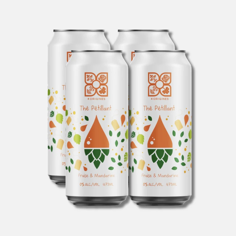 4 origines - Thé pétillant - Fraise & Mandarine