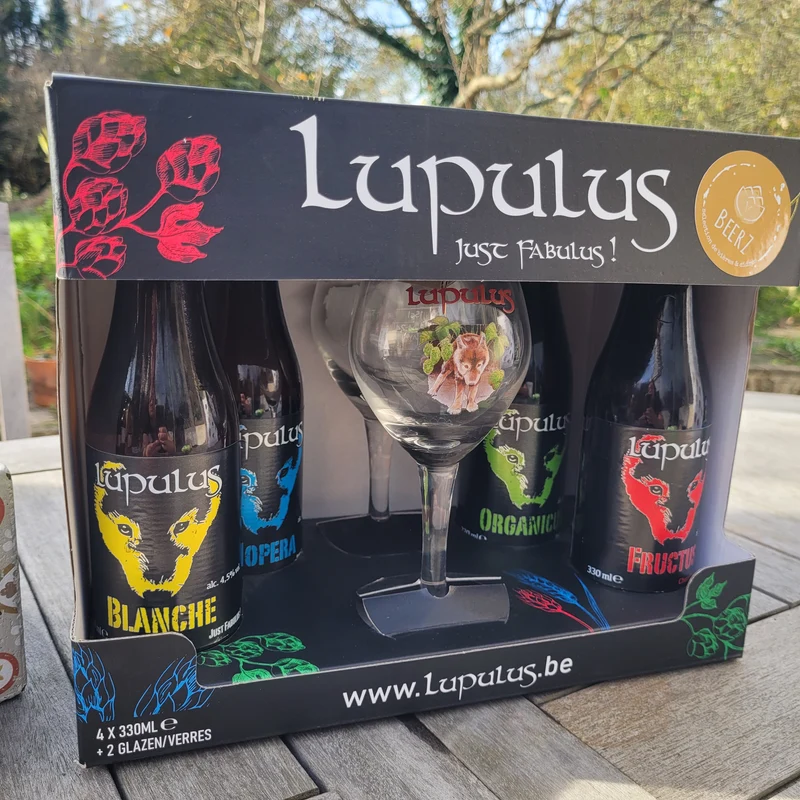 Promo - Pack 4 bières 2 verres Lupulus