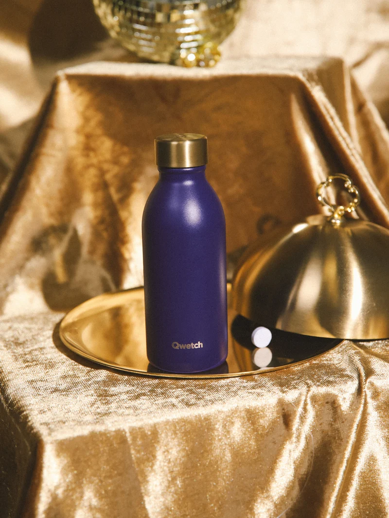 Bouteille isotherme - Icon Violet obscur & Or