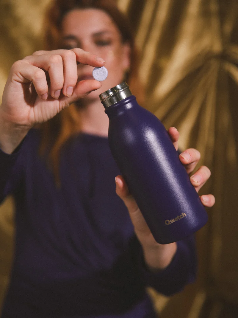 Bouteille isotherme - Icon Violet obscur & Or