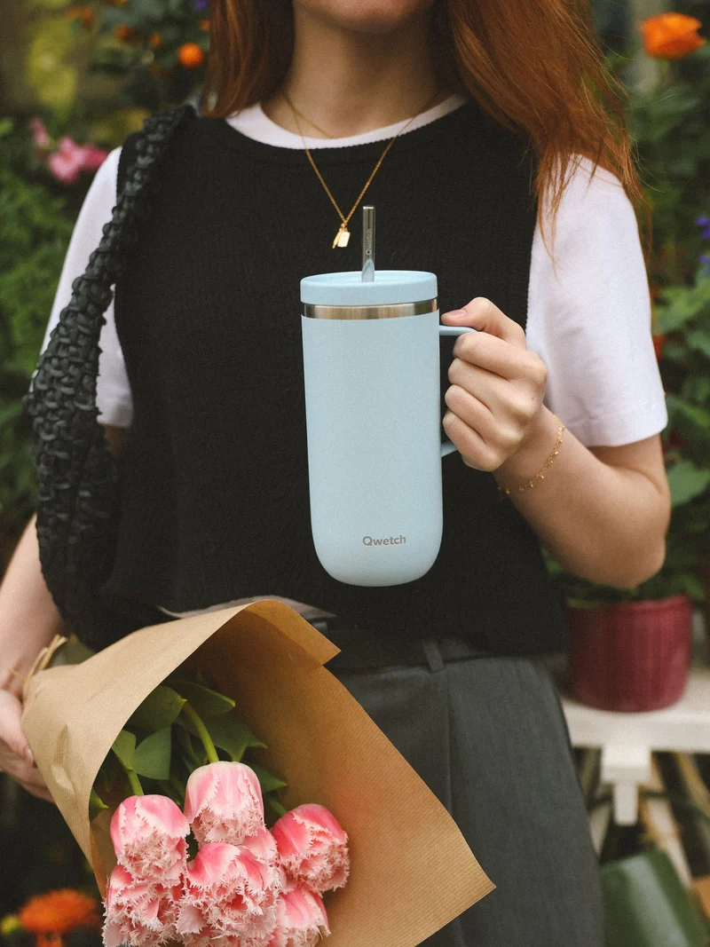 Cold Cup isotherme avec Anse - Pastel Bleu