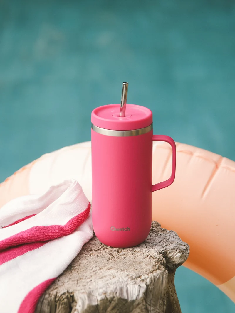 Cold Cup isotherme avec Anse - Pop Magenta